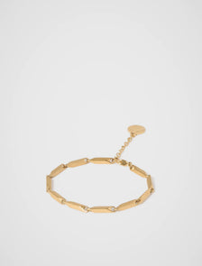 Jayda Waterproof Rectangle Link Bracelet Gold Plated_mannequin