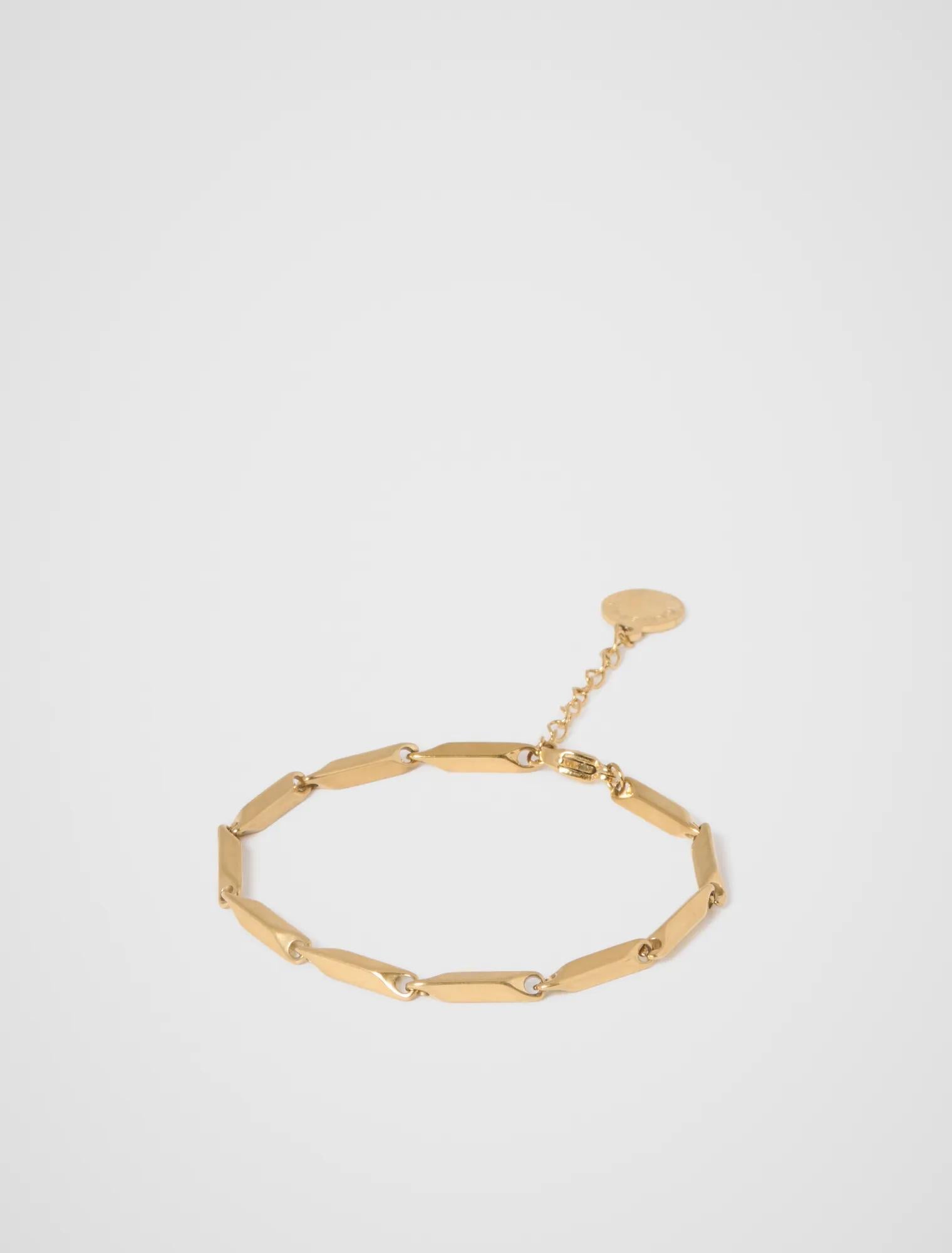 Jayda Waterproof Rectangle Link Bracelet Gold Plated_mannequin