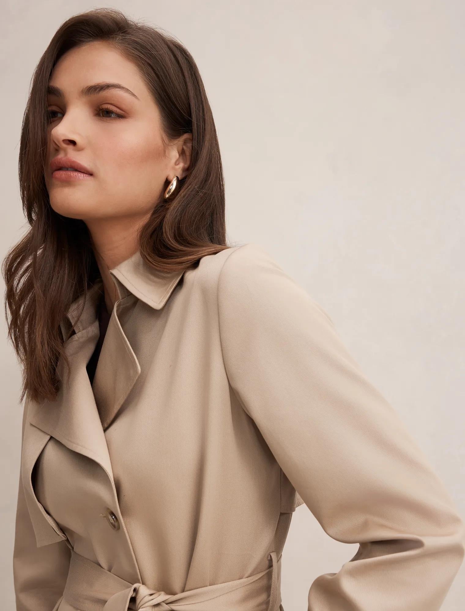 Ricky Soft Trench Coat Neutral