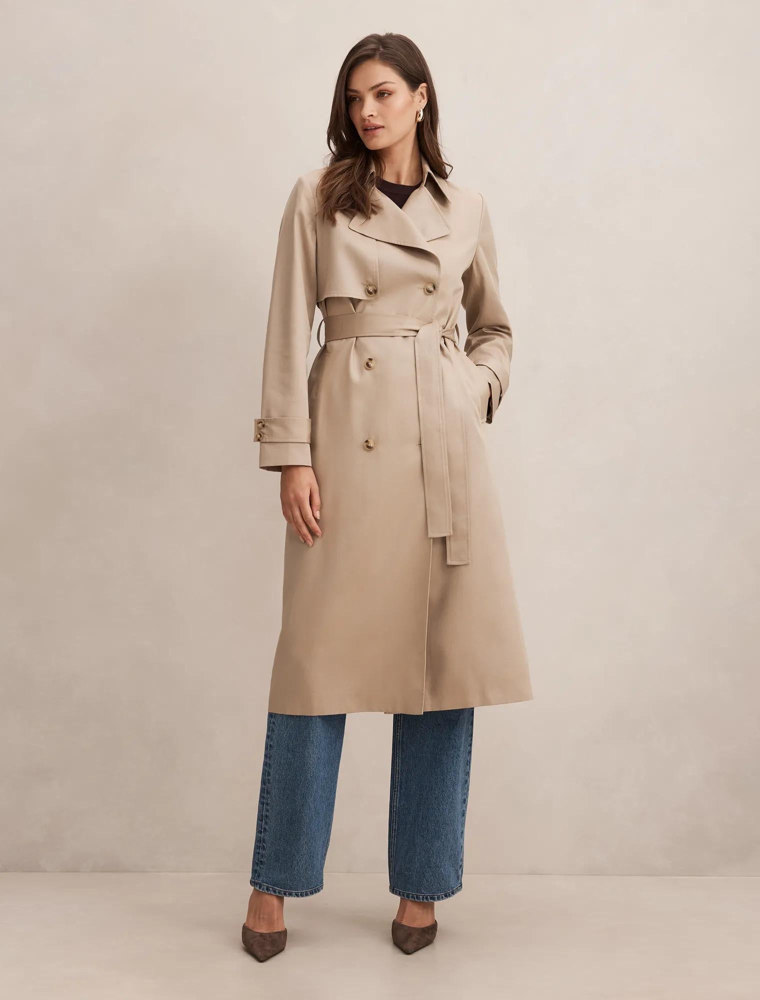 Ricky Soft Trench Coat Neutral