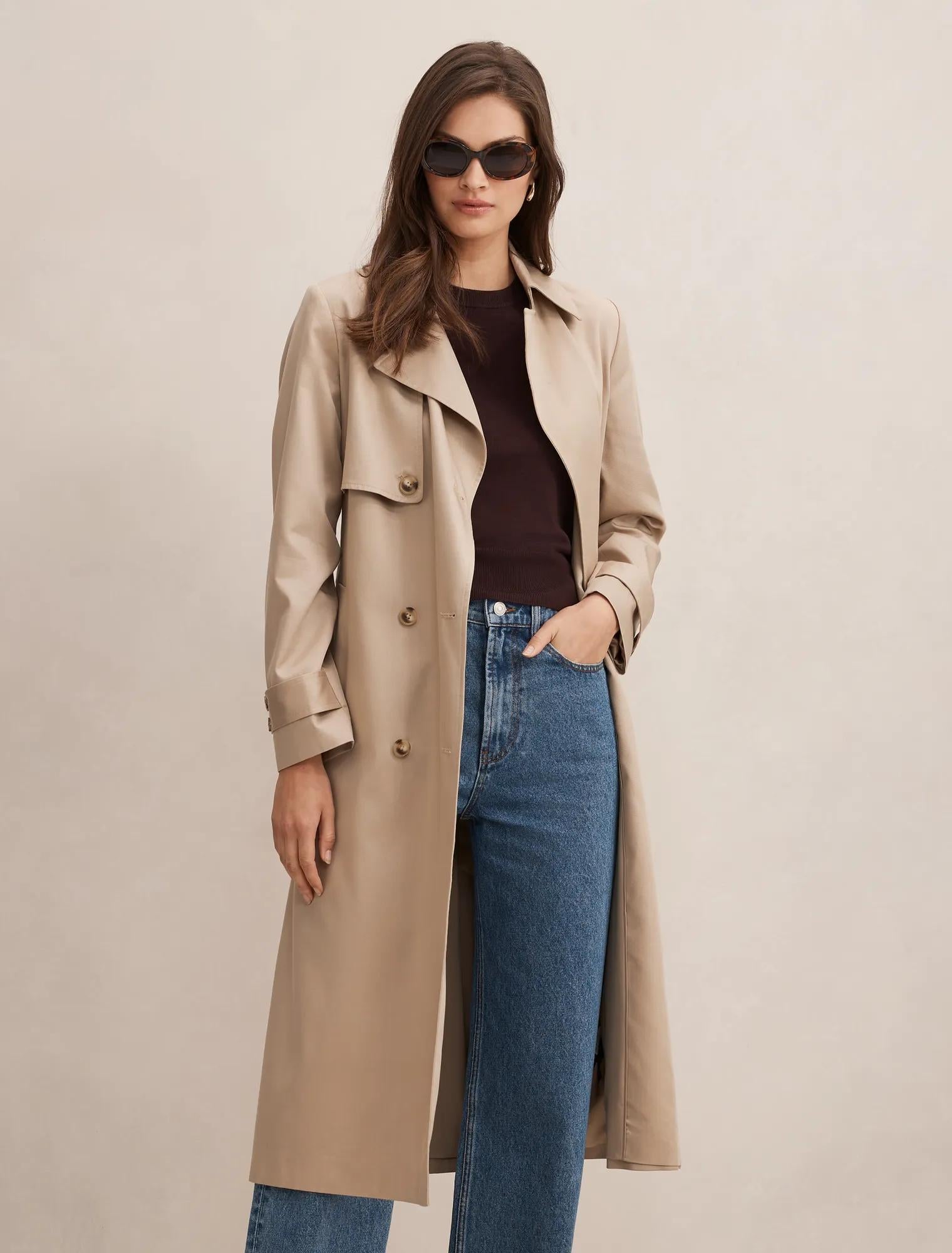 Ricky Soft Trench Coat Neutral