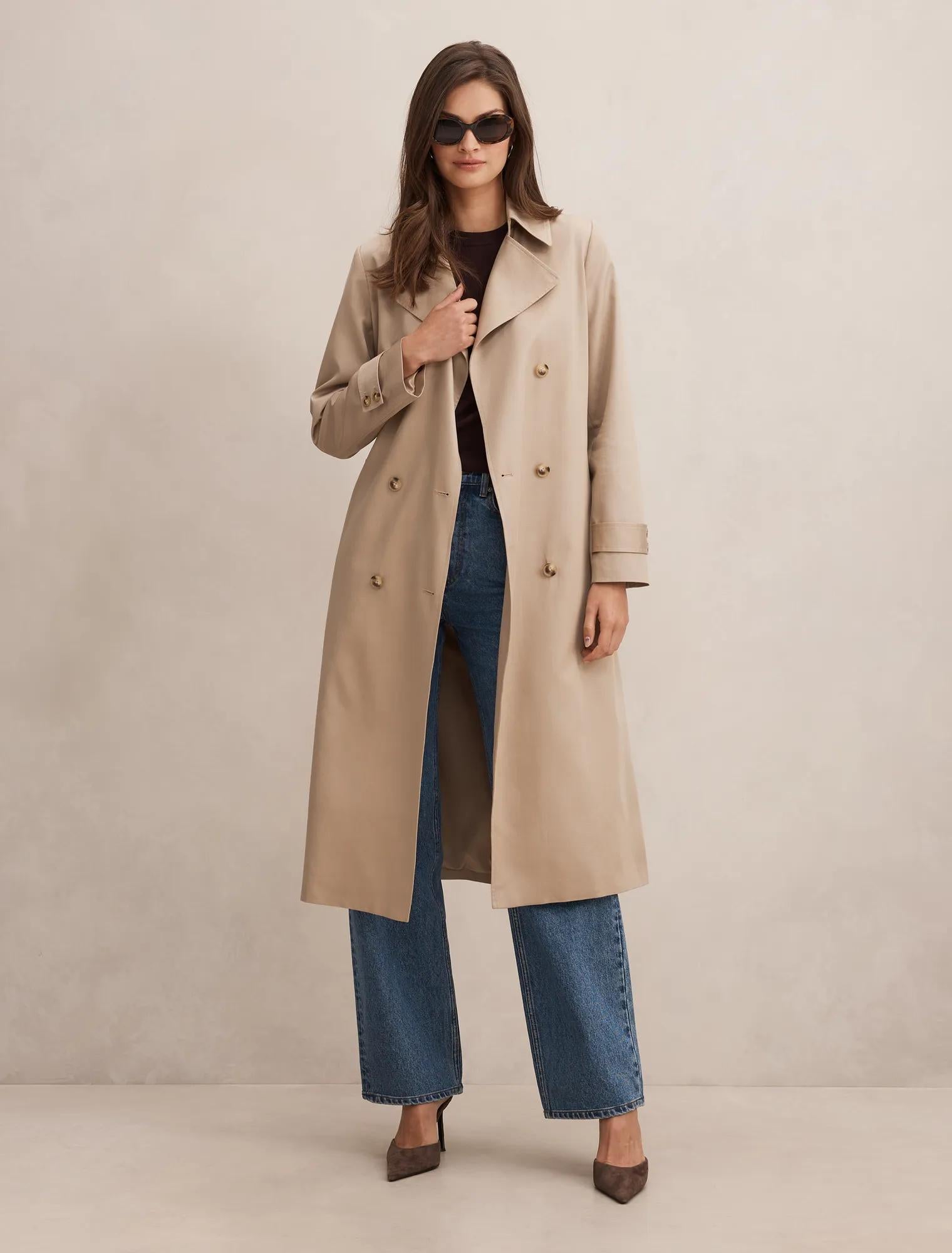 Ricky Soft Trench Coat Neutral