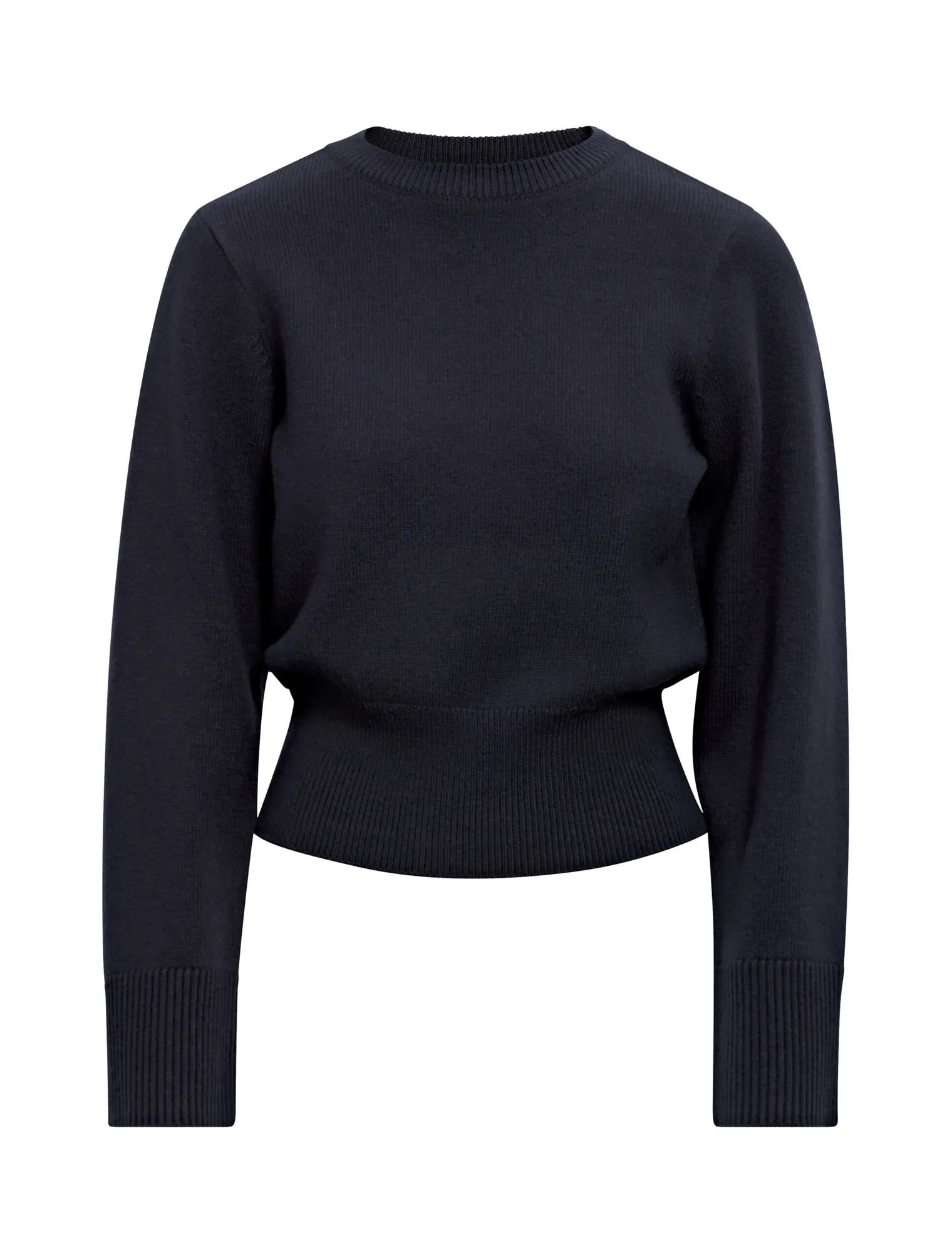 Ella Wide Sleeve Sweater Navy