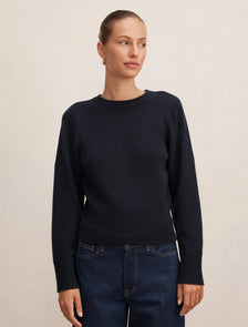 Ella Wide Sleeve Sweater Navy