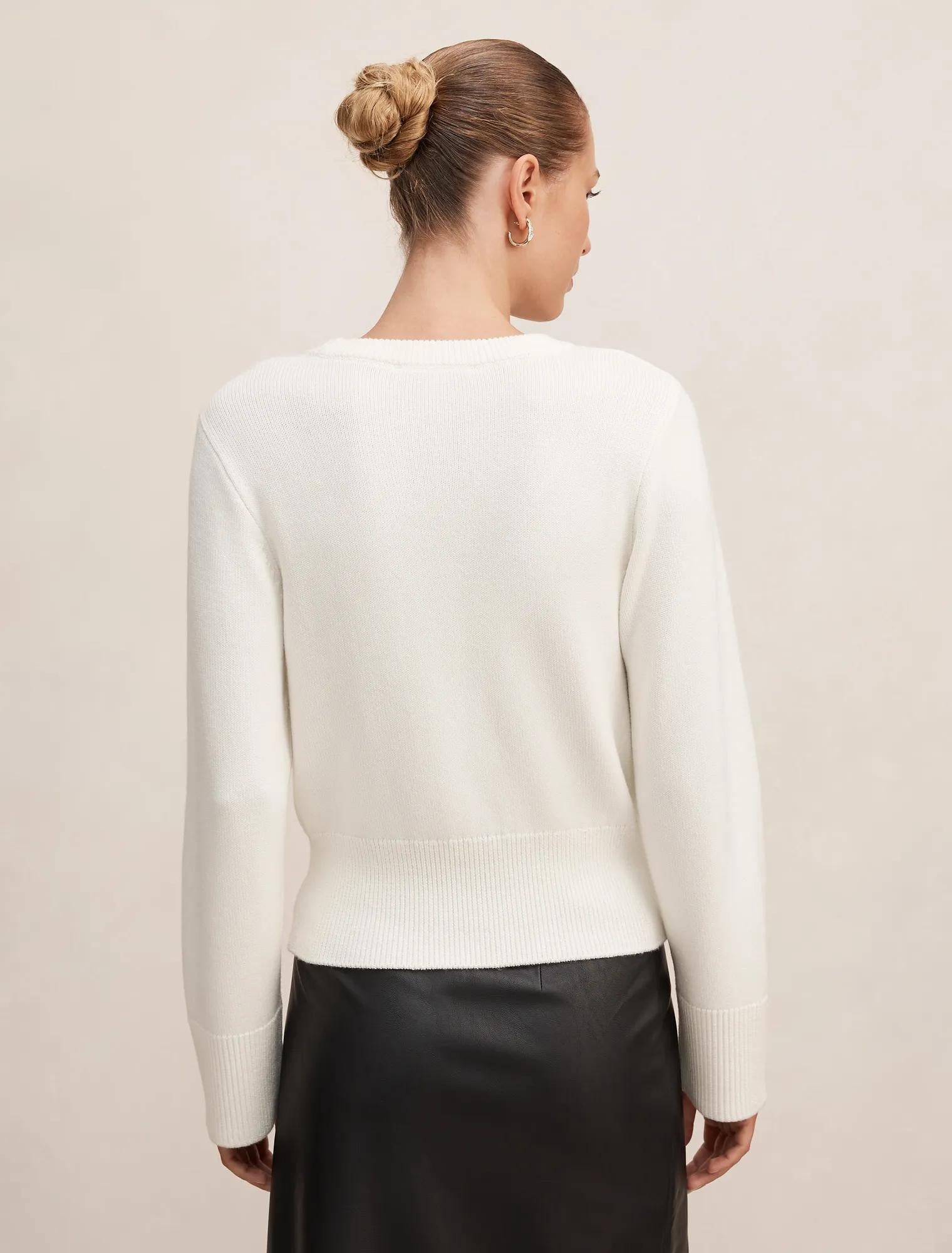 Ella Wide Sleeve Sweater Porcelain