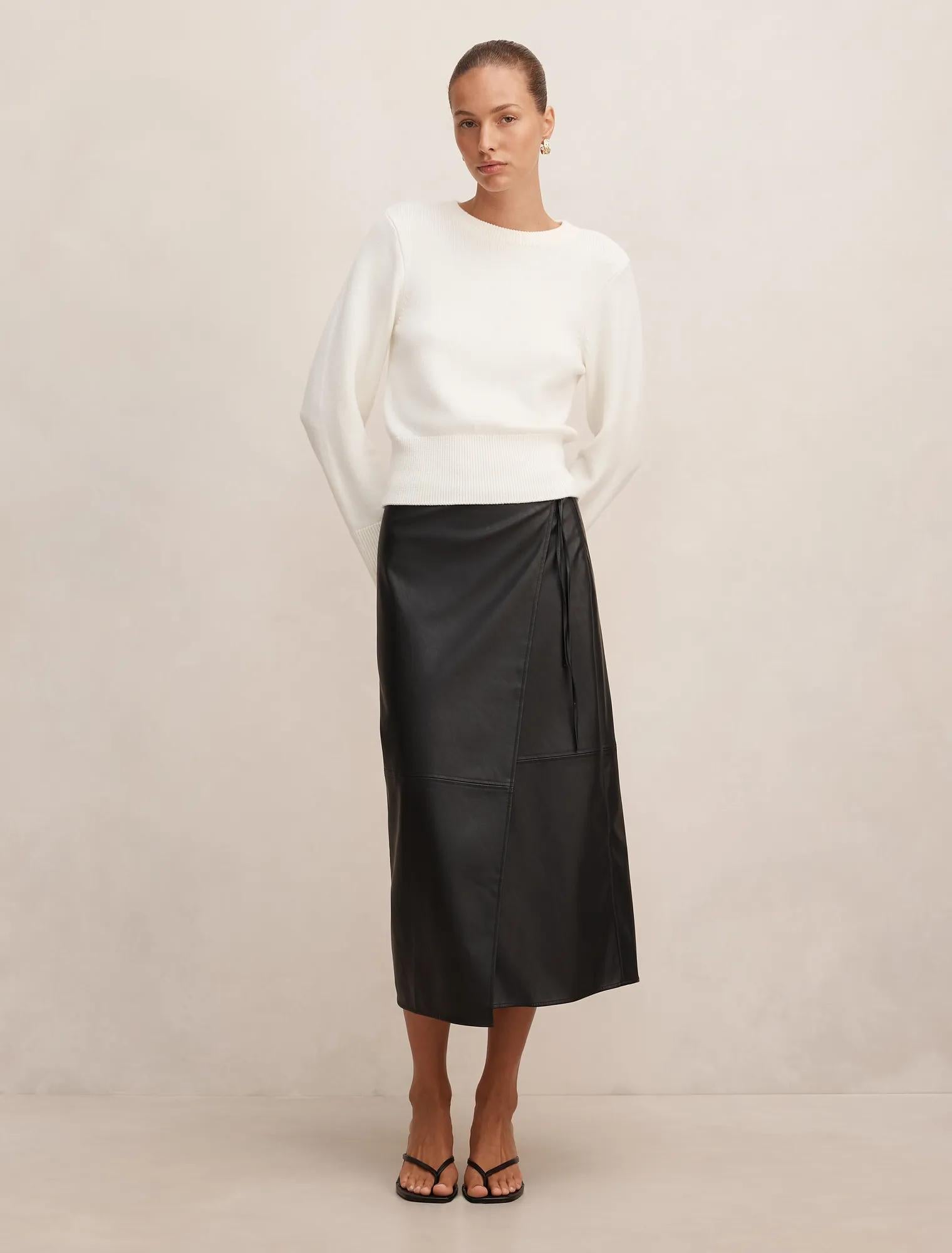 Ella Wide Sleeve Sweater Porcelain
