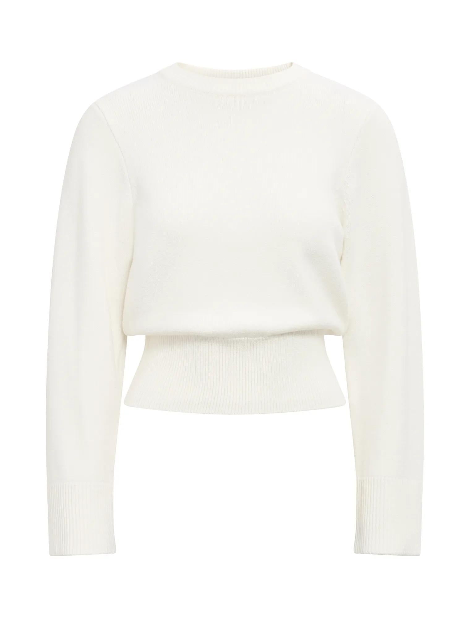 Ella Wide Sleeve Sweater Porcelain