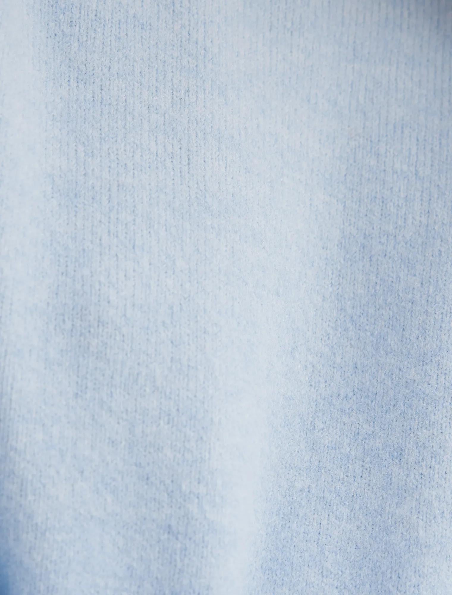 Ellie Cuff Detail Sweater Soft Blue