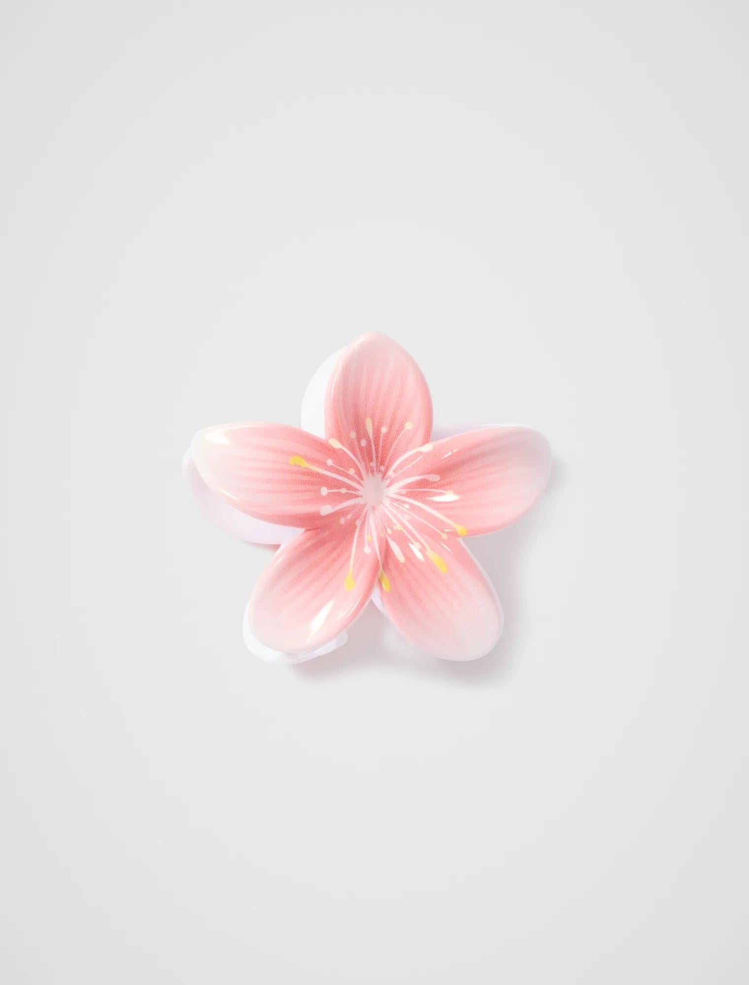 Ava Tropical Flower Claw Clip Pink