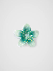 Ava Tropical Flower Claw Clip Green_mannequin