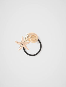 Luna Shell Hair Tie - Pack of 2 Gold_mannequin