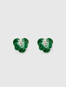Isobel Pretty Flower Earrings Olive_mannequin