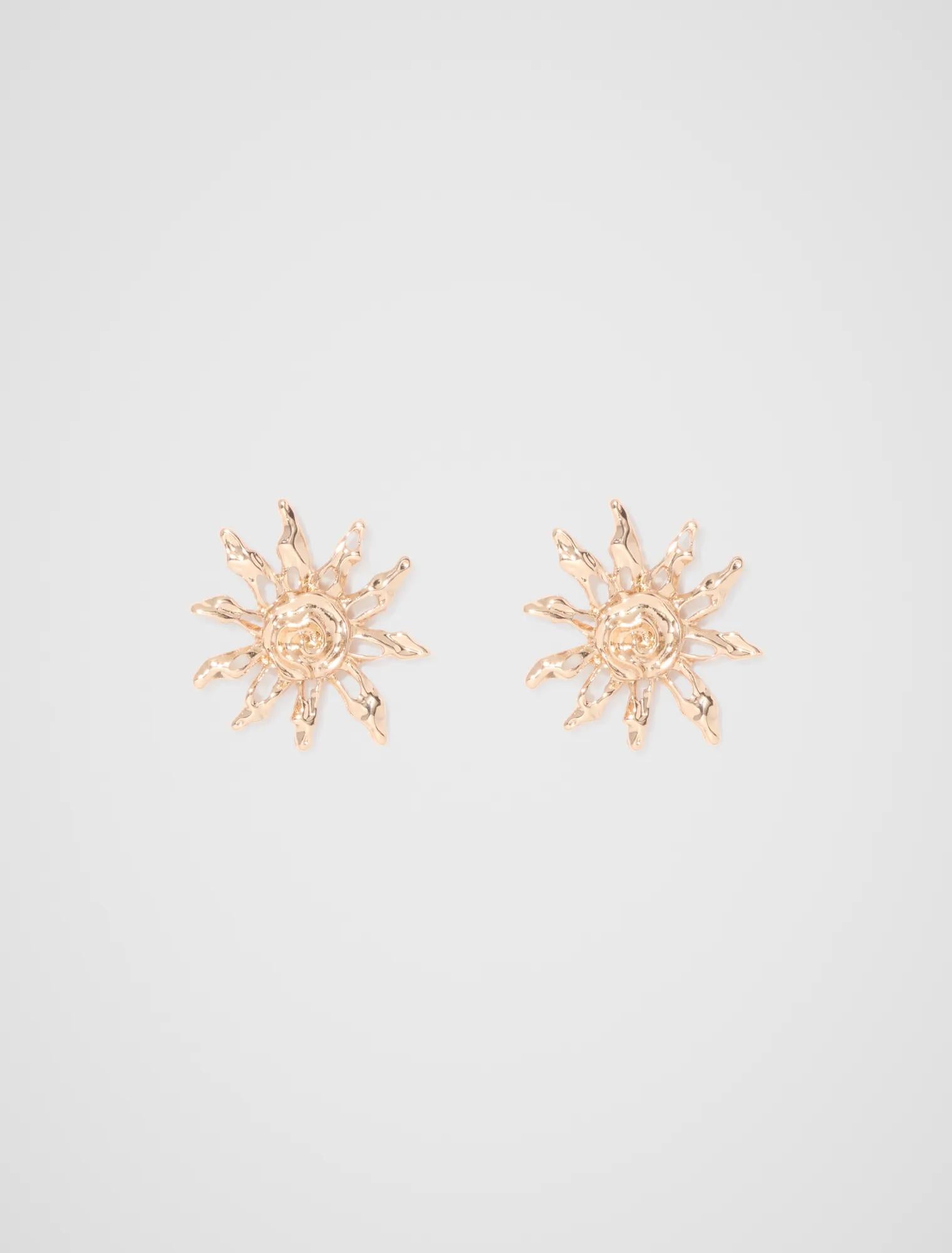 Astrid Sun Earrings Gold_mannequin