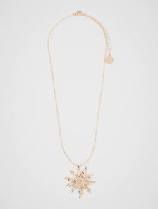 Astrid Sun Necklace Gold_mannequin