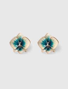 Signature Orchid Enamel Earrings Multi