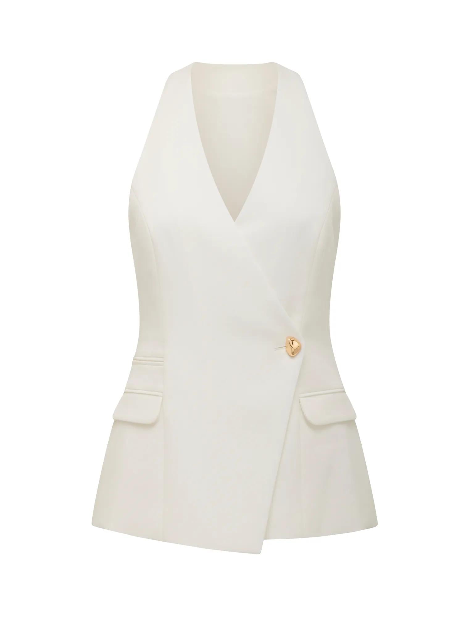 Carly Button Waistcoat Porcelain Set_mannequin