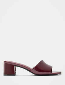 Blaire Block Heel Mules Burgundy_mannequin
