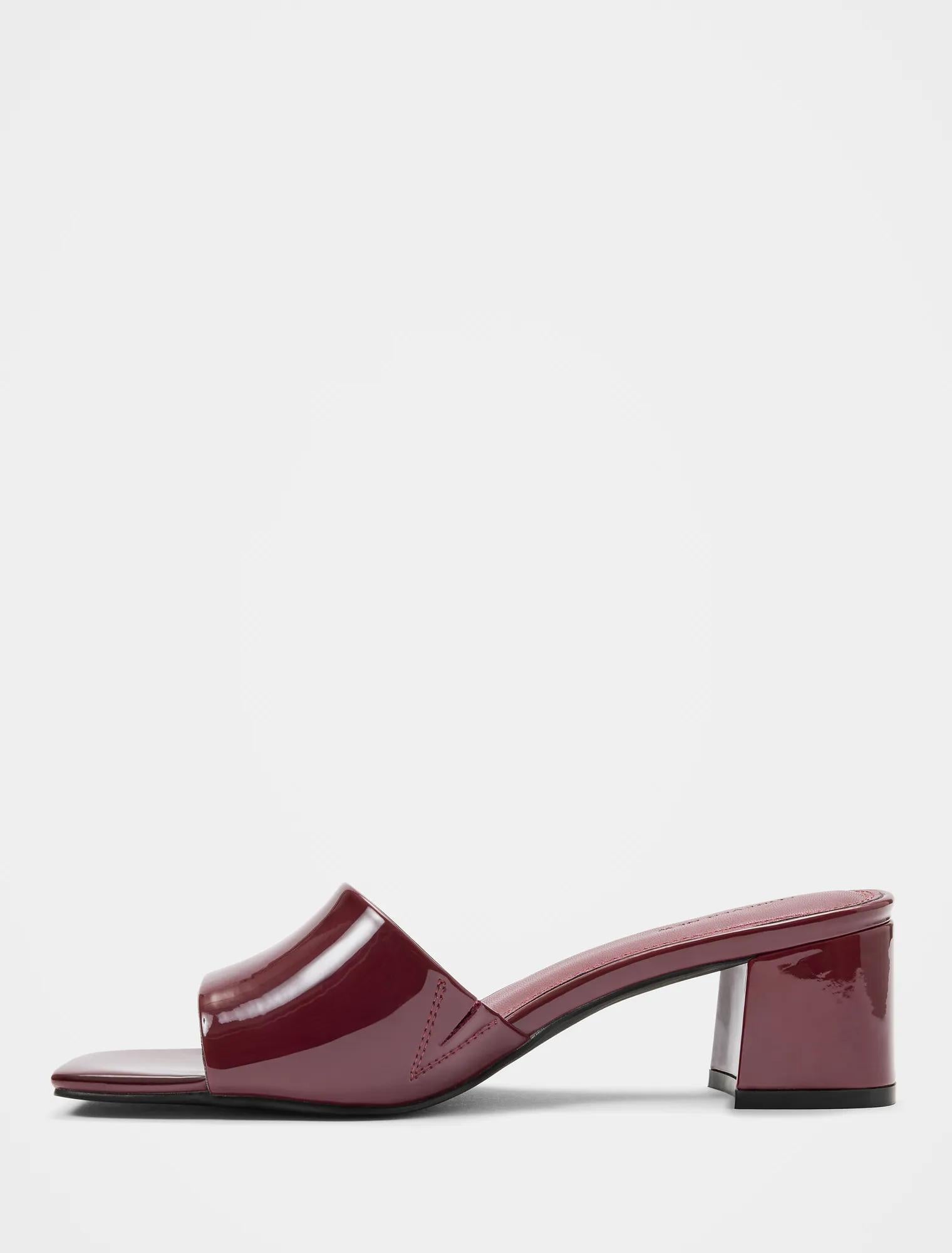 Blaire Block Heel Mules Burgundy_mannequin