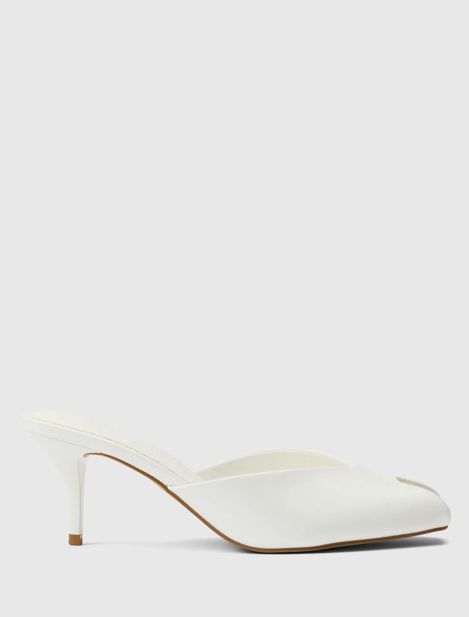 Milly Peep Toe Mules White_mannequin