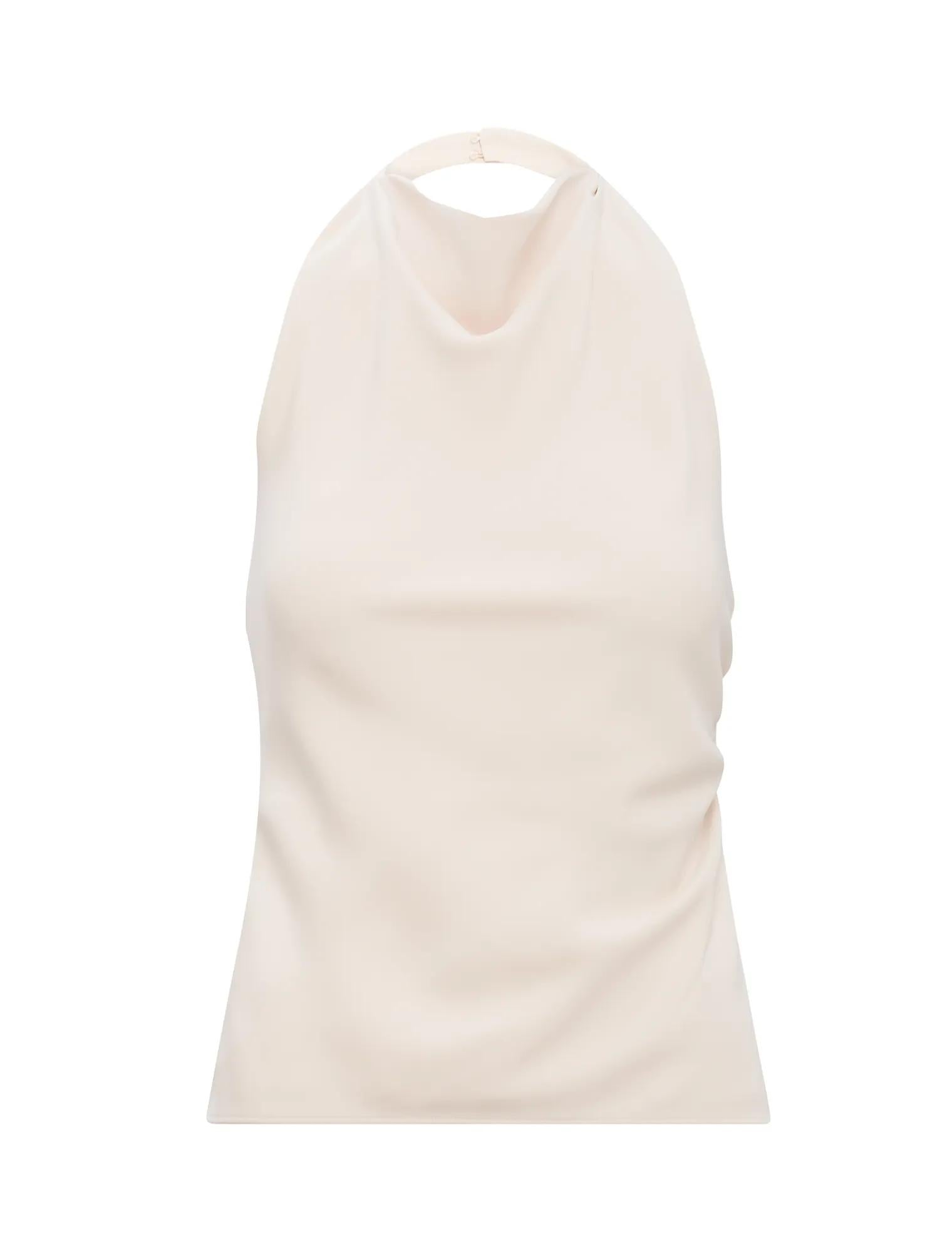 Evelyn Halter Backless Top Oat Milk_mannequin