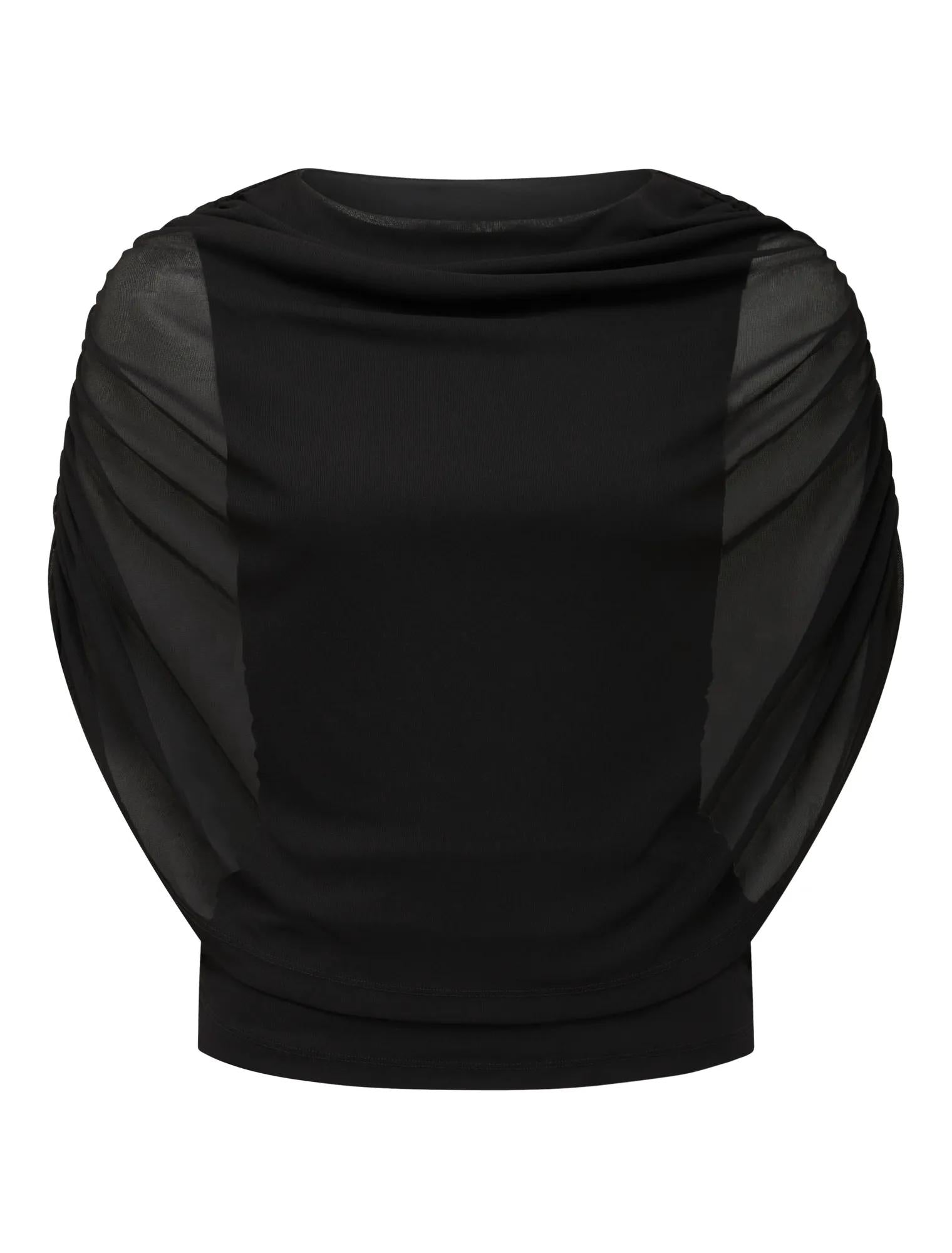 Drew Draped Top Black