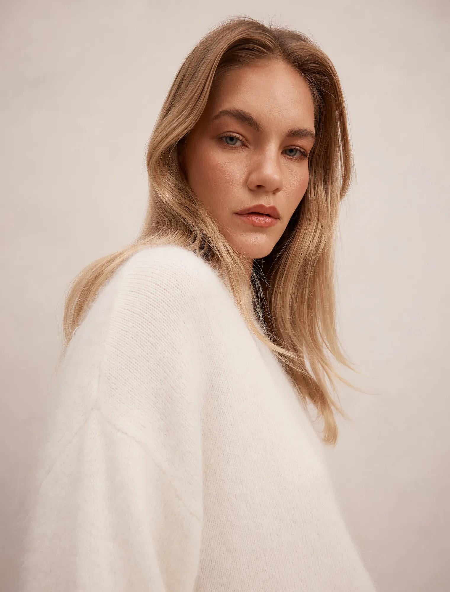 Mabel Knit Sweater Porcelain