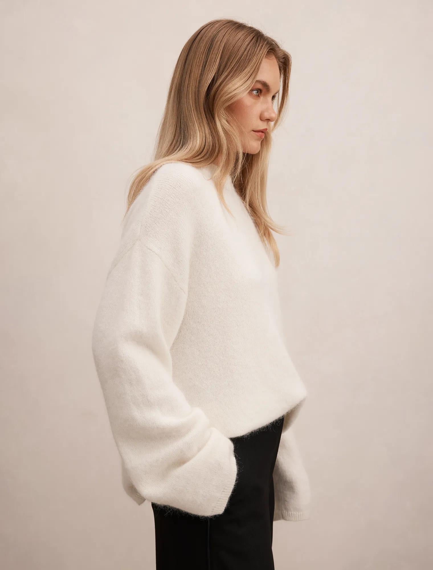 Mabel Knit Sweater Porcelain