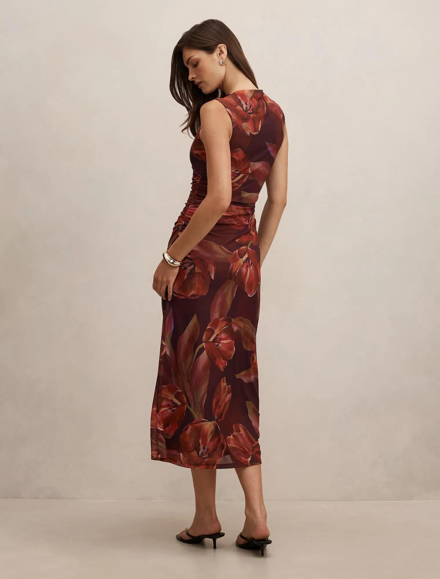 Allegra Mesh Midi Dress Bruny Floral