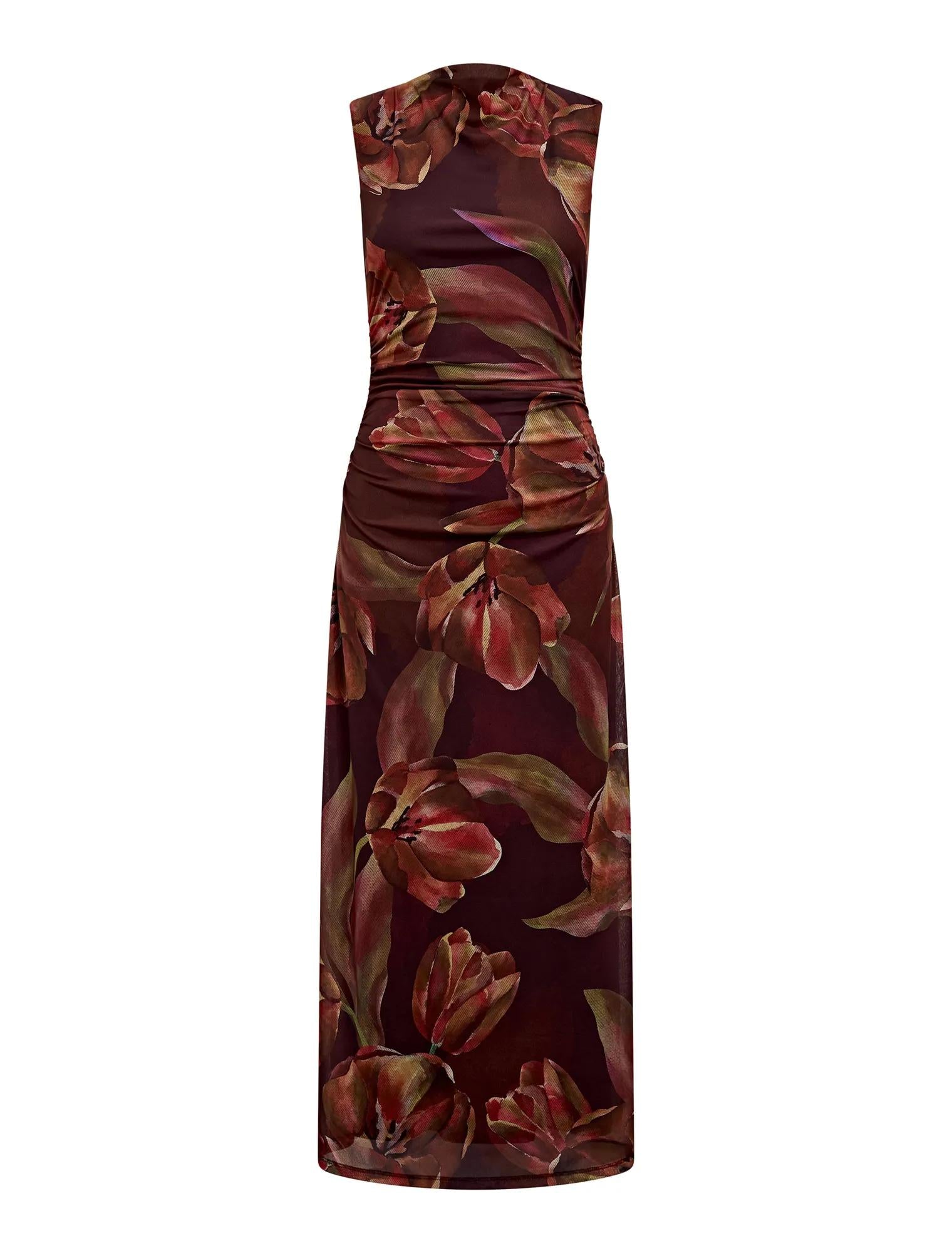 Allegra Mesh Midi Dress Bruny Floral