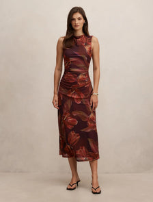 Allegra Mesh Midi Dress Bruny Floral