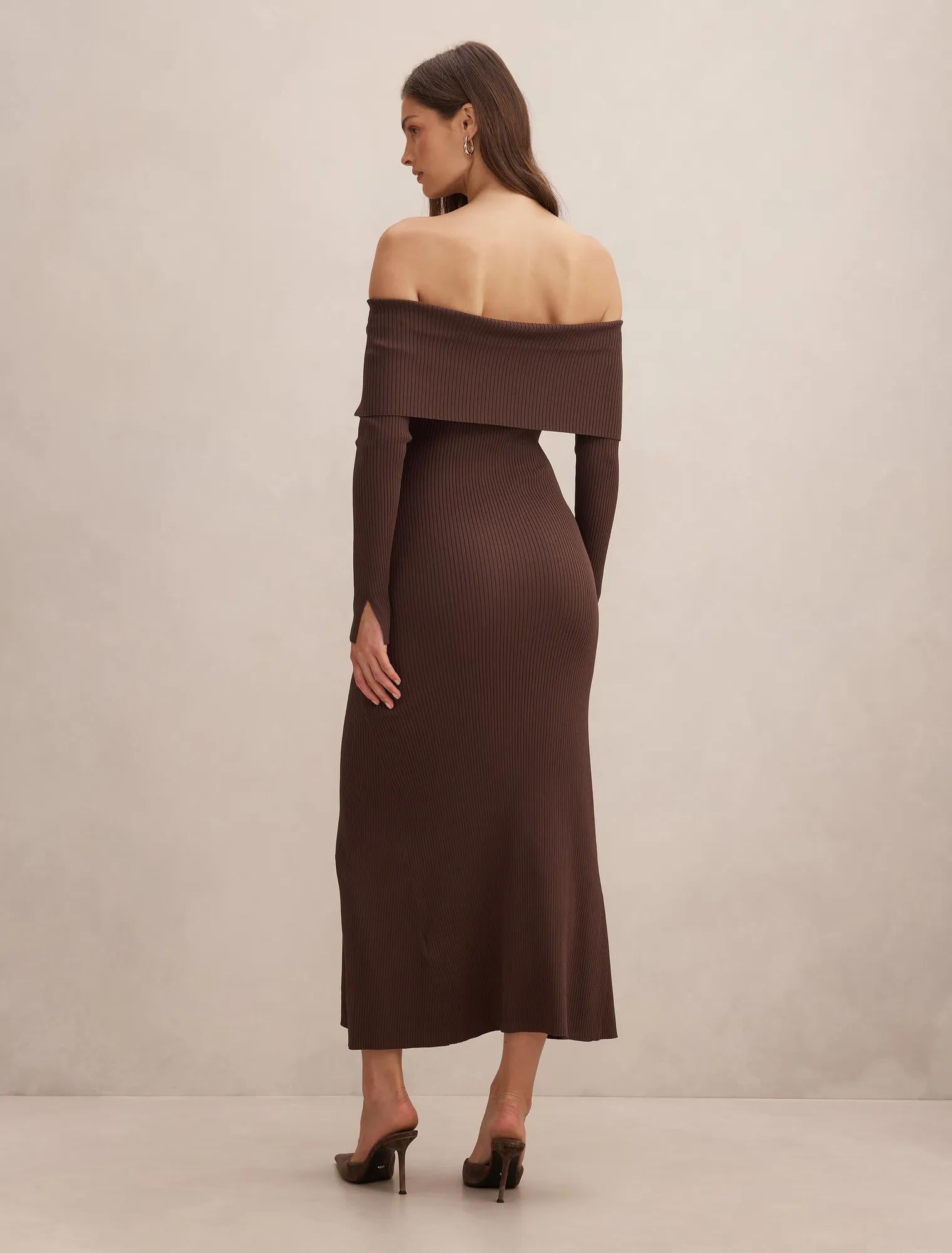 Bobbie Bardot Knit Dress Chocolate