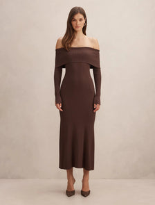 Bobbie Bardot Knit Dress Chocolate