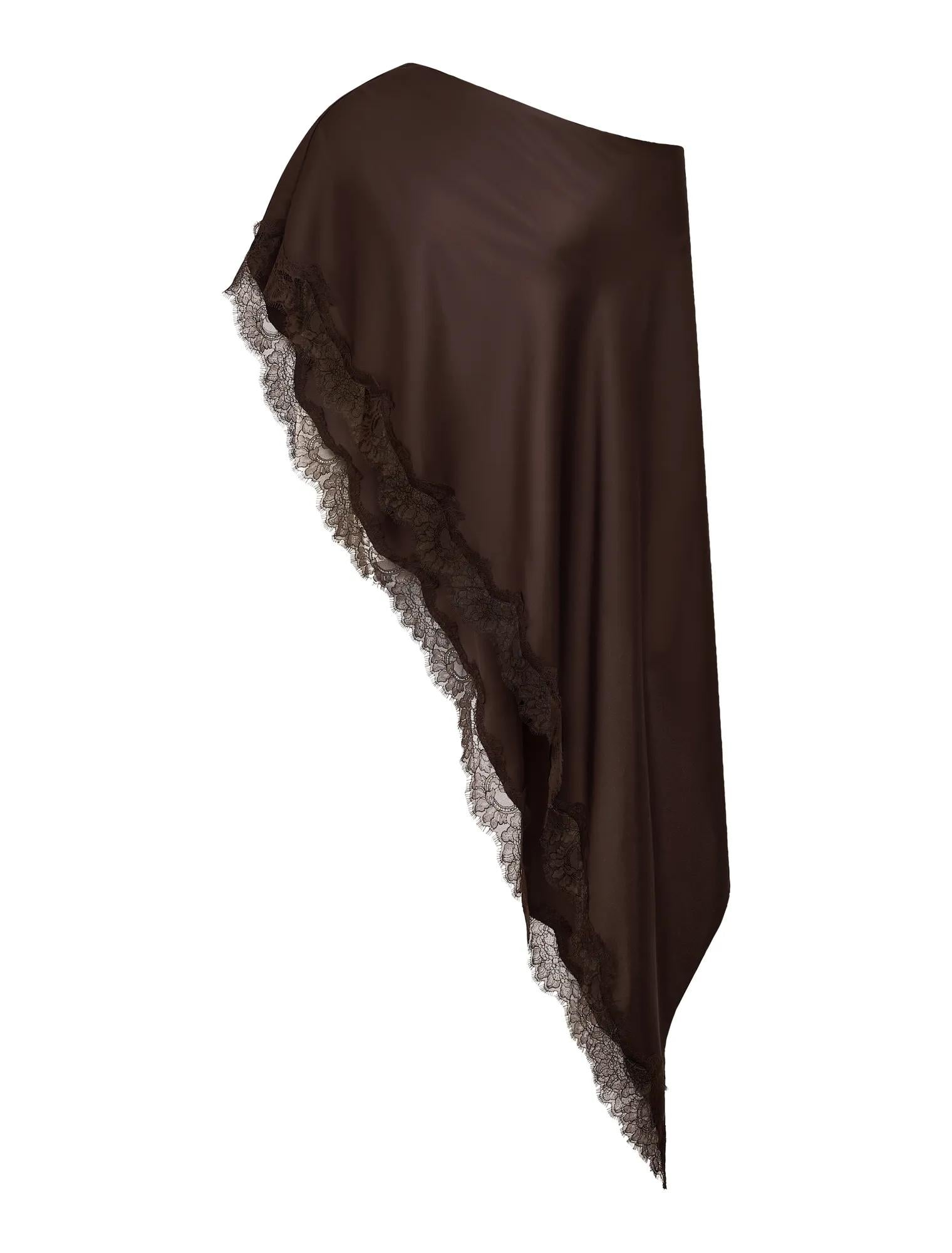 Alanna Asymmetrical Top Chocolate