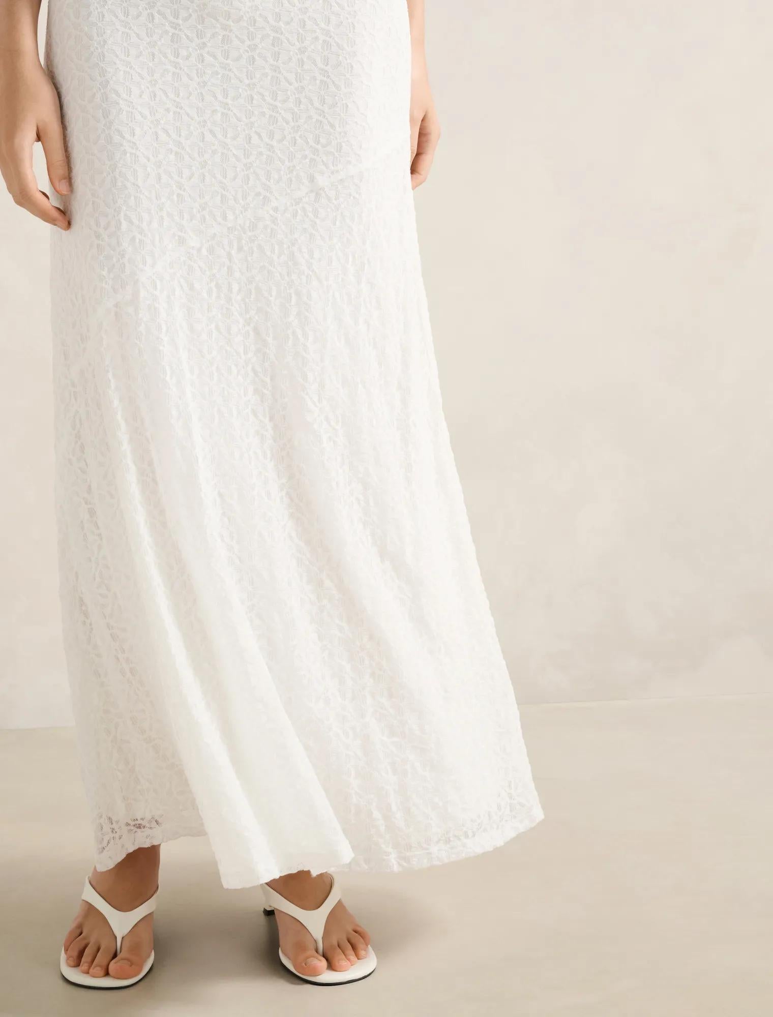 Tahlia Lace Maxi Skirt Porcelain Co-Ord