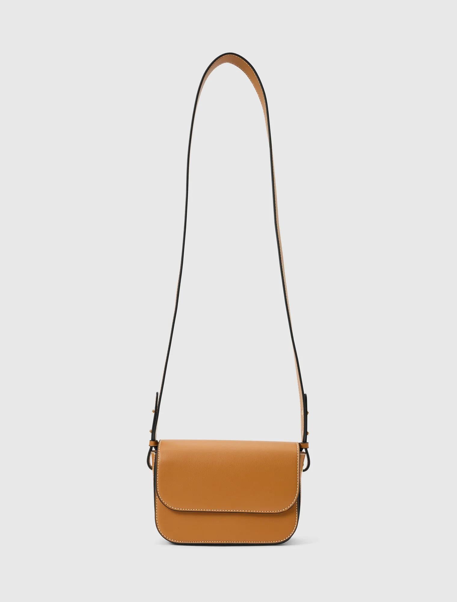 Alessia Flapover Crossbody Bag Tan_mannequin