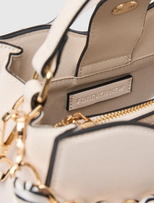 Victoria Scarf Lock Top Handle Bag Ivory_mannequin