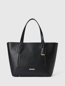 Christina Classic Panel Large Tote Bag Black_mannequin