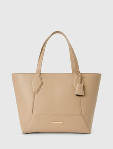 Christina Classic Panel Large Tote Bag Nude_mannequin