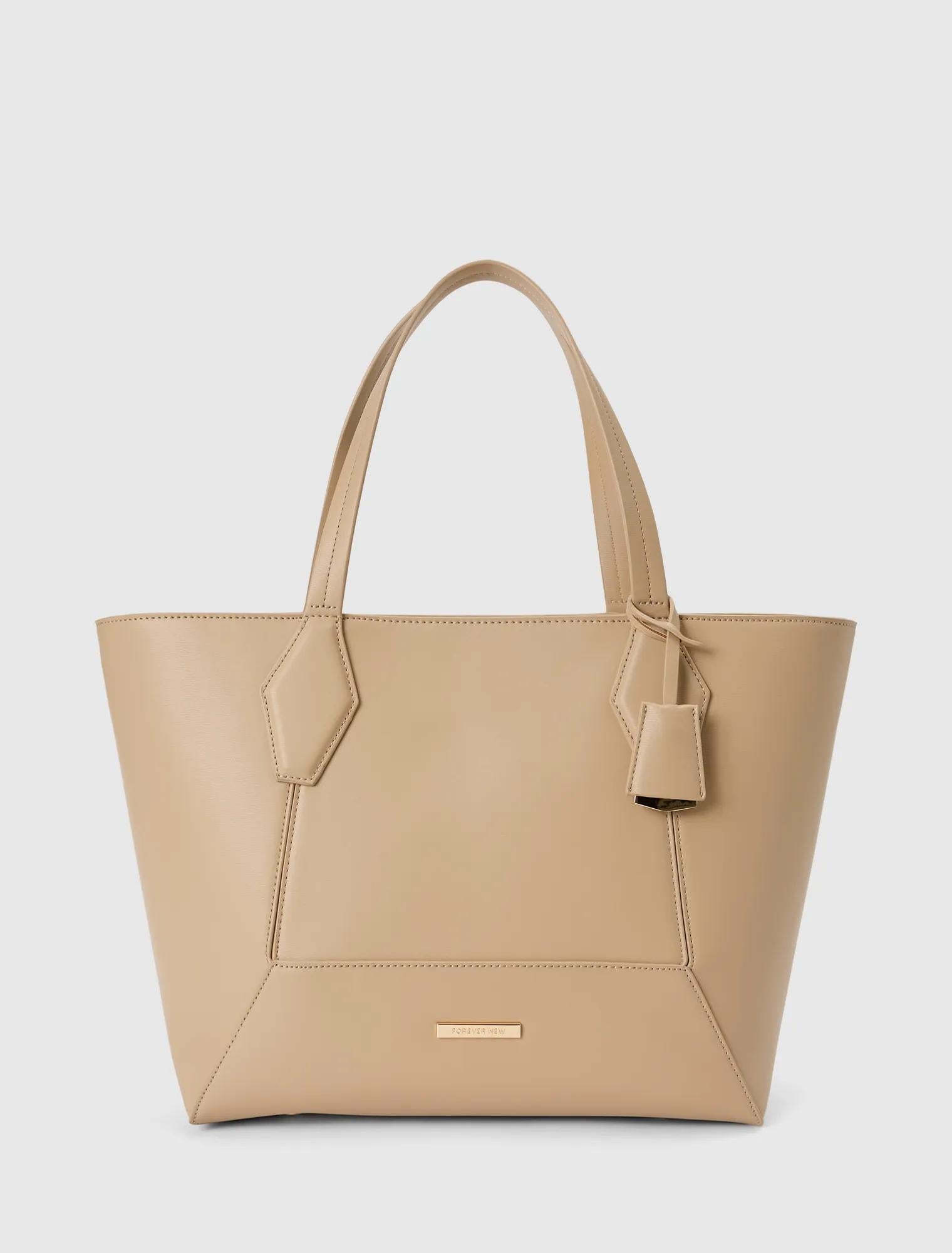 Christina Classic Panel Large Tote Bag Nude_mannequin
