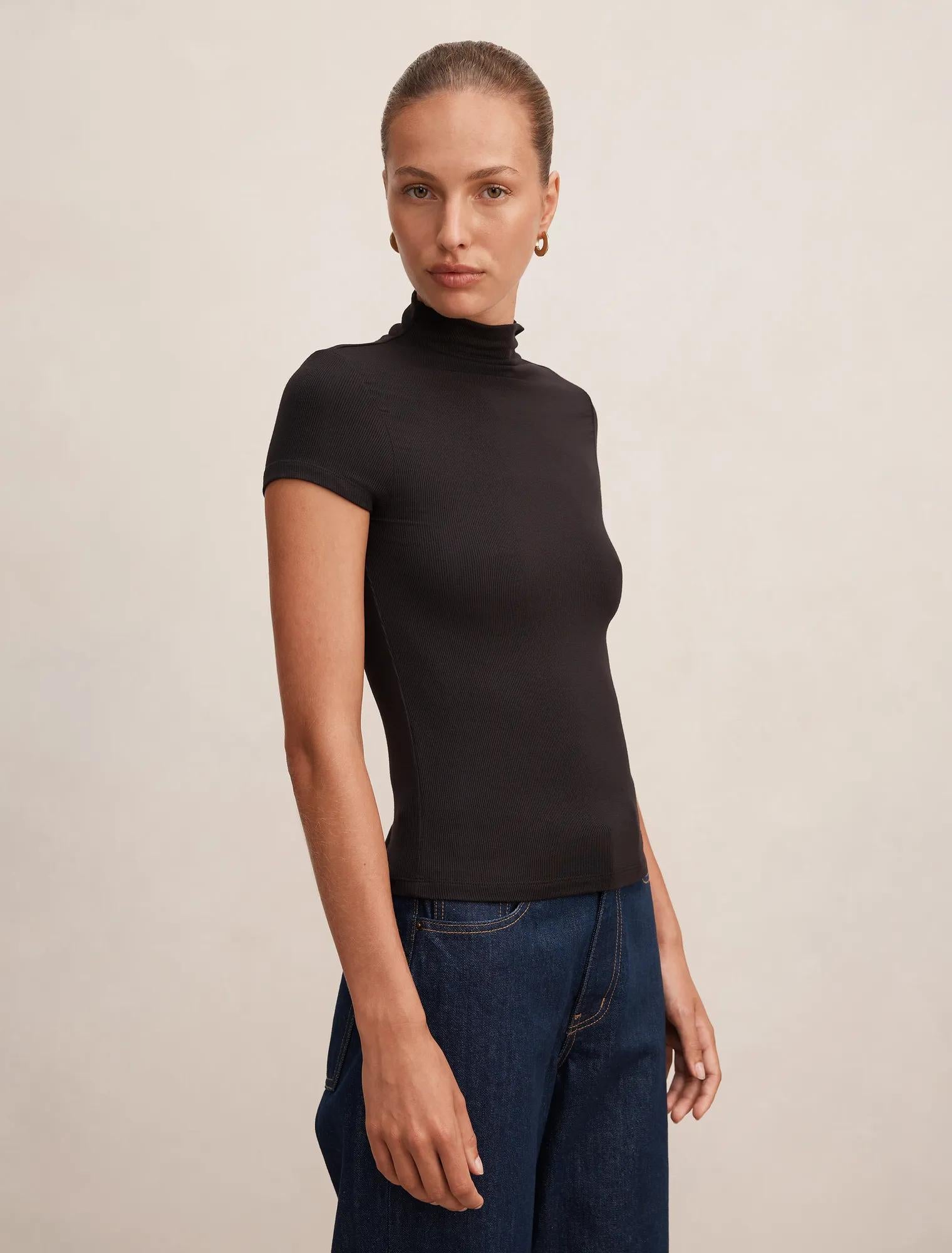 Ruby Grown On Neck Baby Tee Black