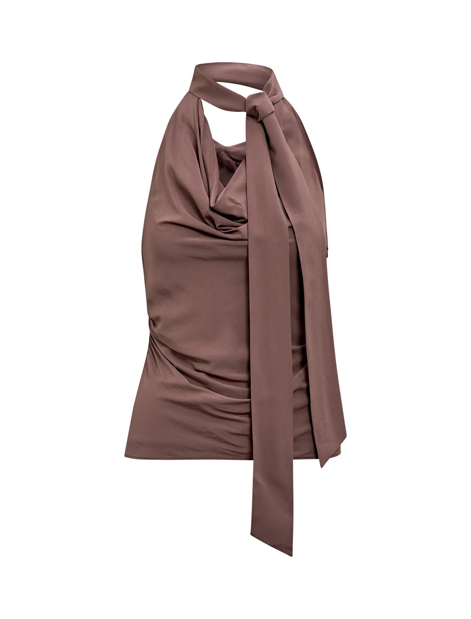 Bindi Scarf Cowl Top Porcini_mannequin