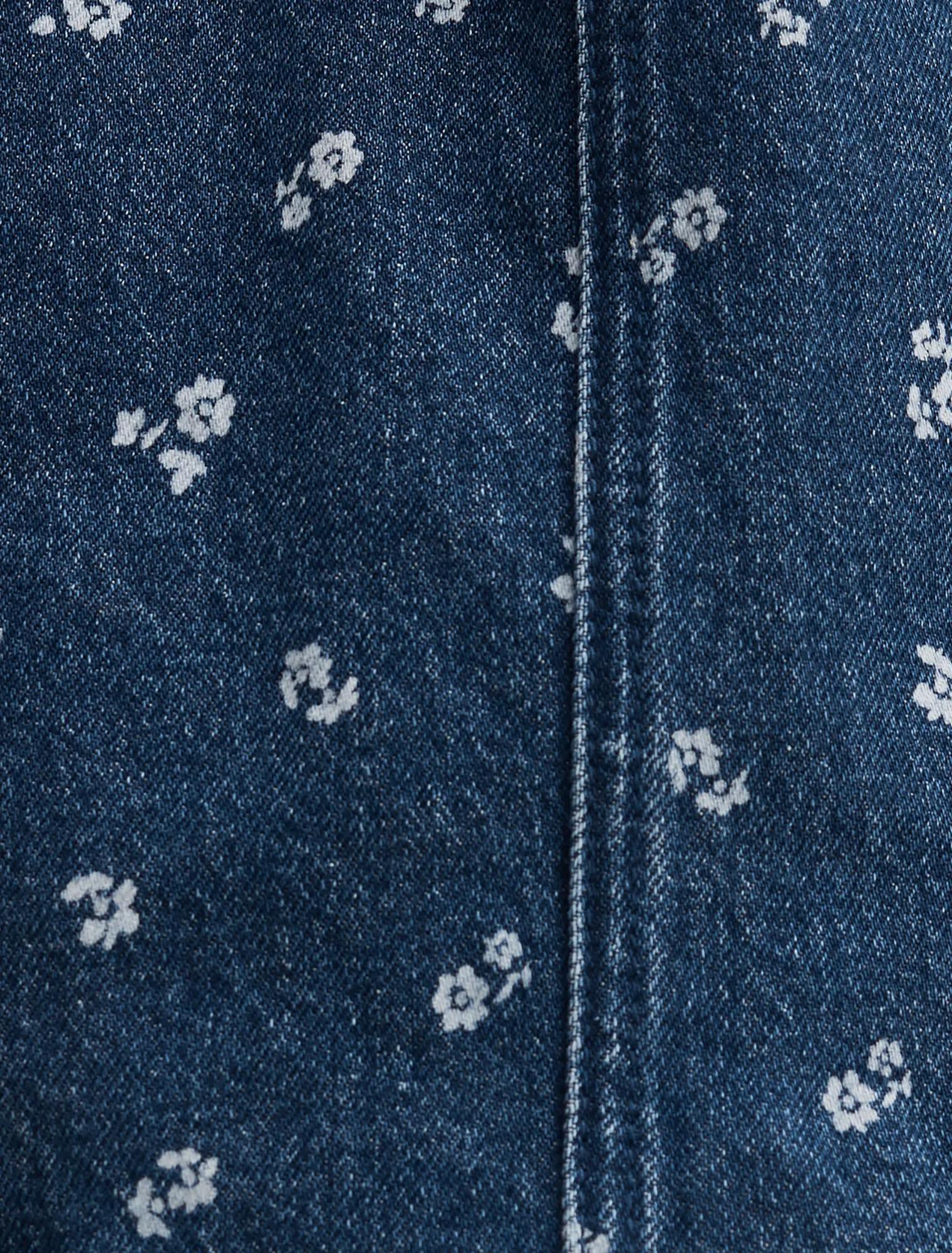 Adeline Girls Denim Pinafore Dress Dark Wash