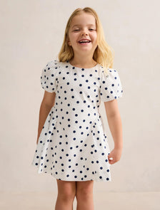 Juliette Girls Puff Sleeve Dress Lincoln Spot
