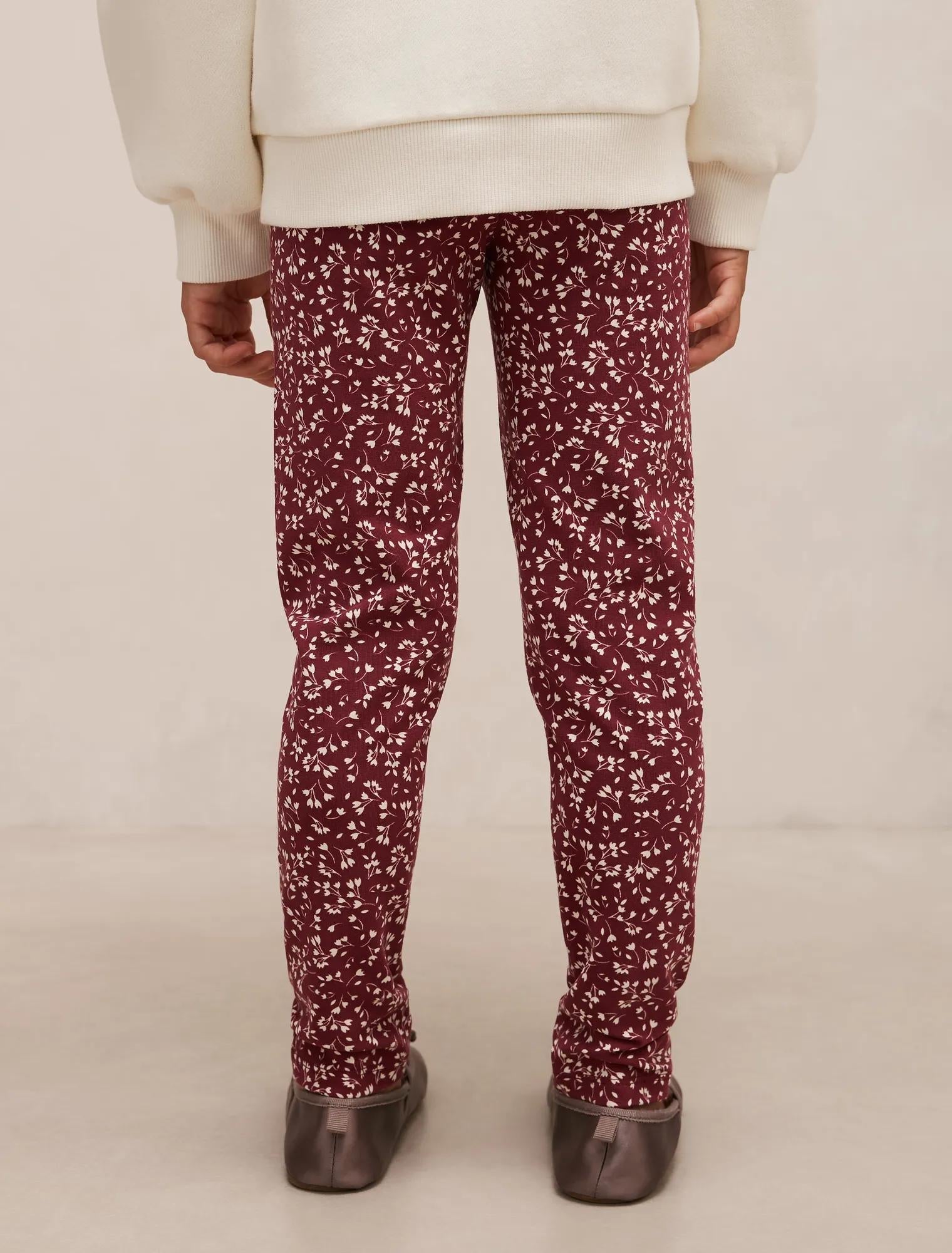 Alina Girls Leggings Berry Ditsy