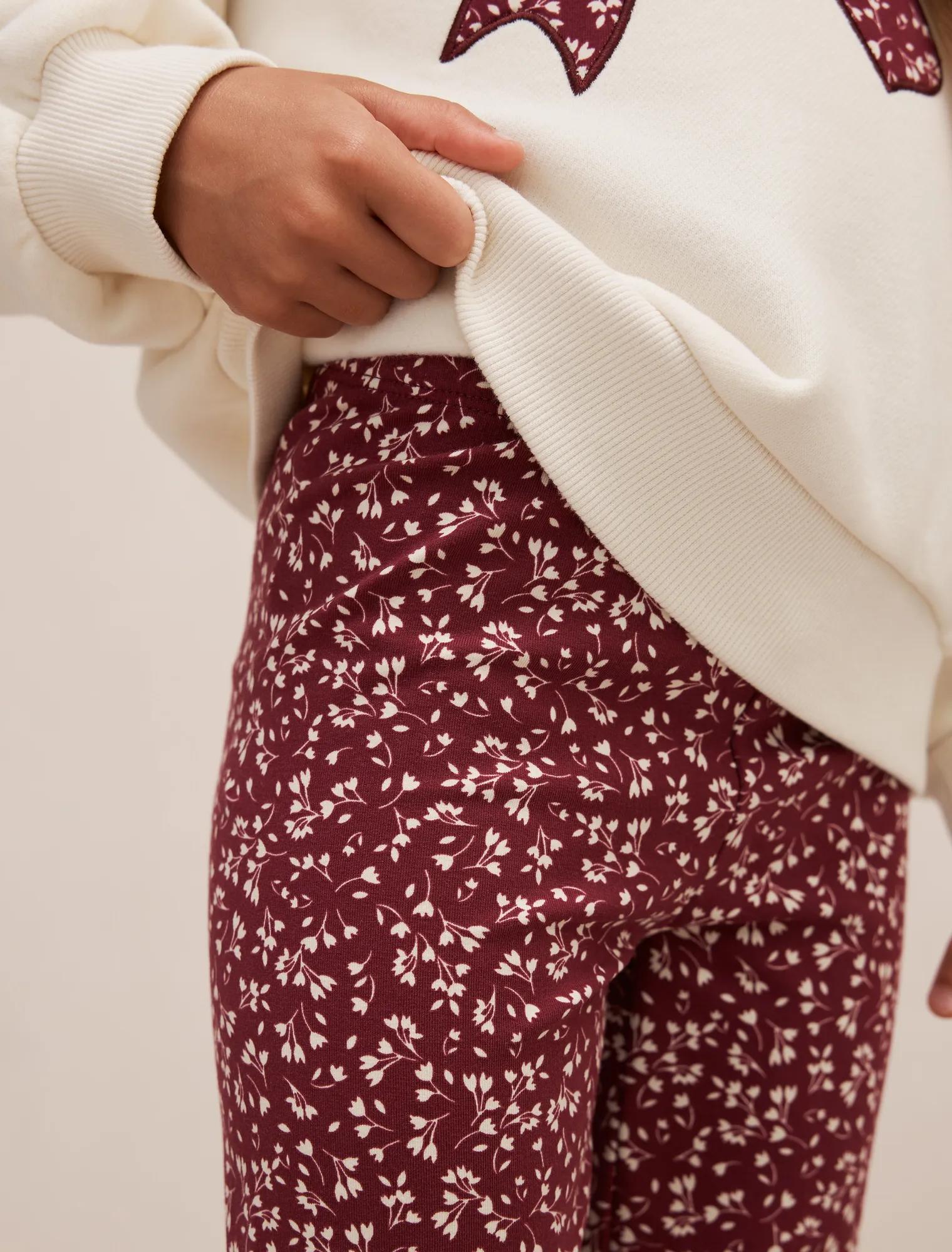 Alina Girls Leggings Berry Ditsy