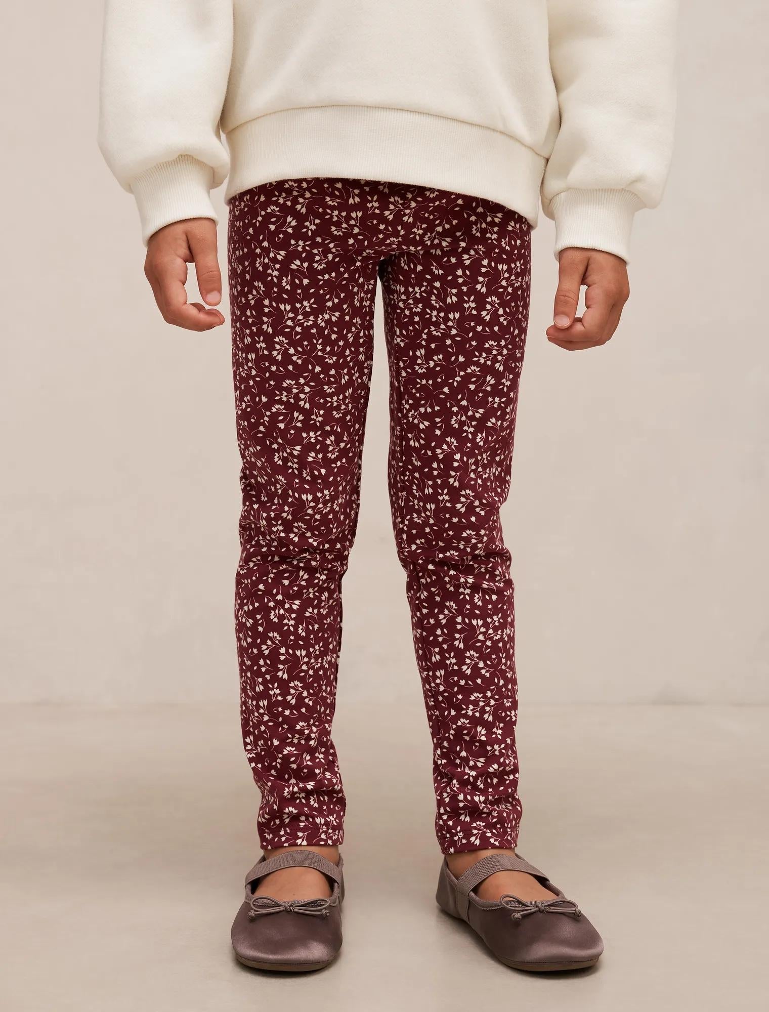 Alina Girls Leggings Berry Ditsy
