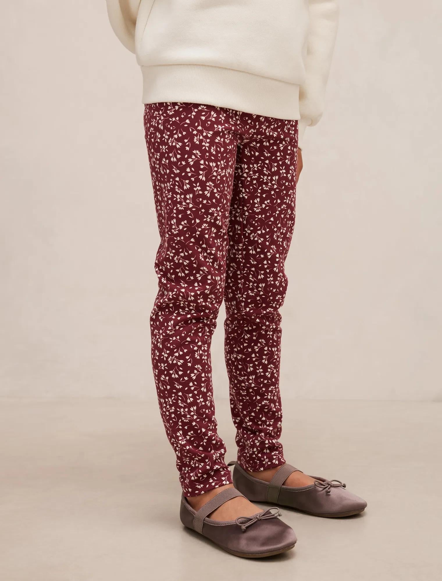 Alina Girls Leggings Berry Ditsy