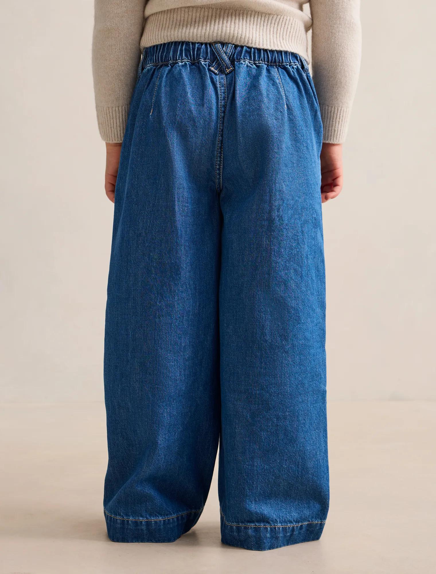 Gemma Girls Elasticated Jeans Classic Blue Wash