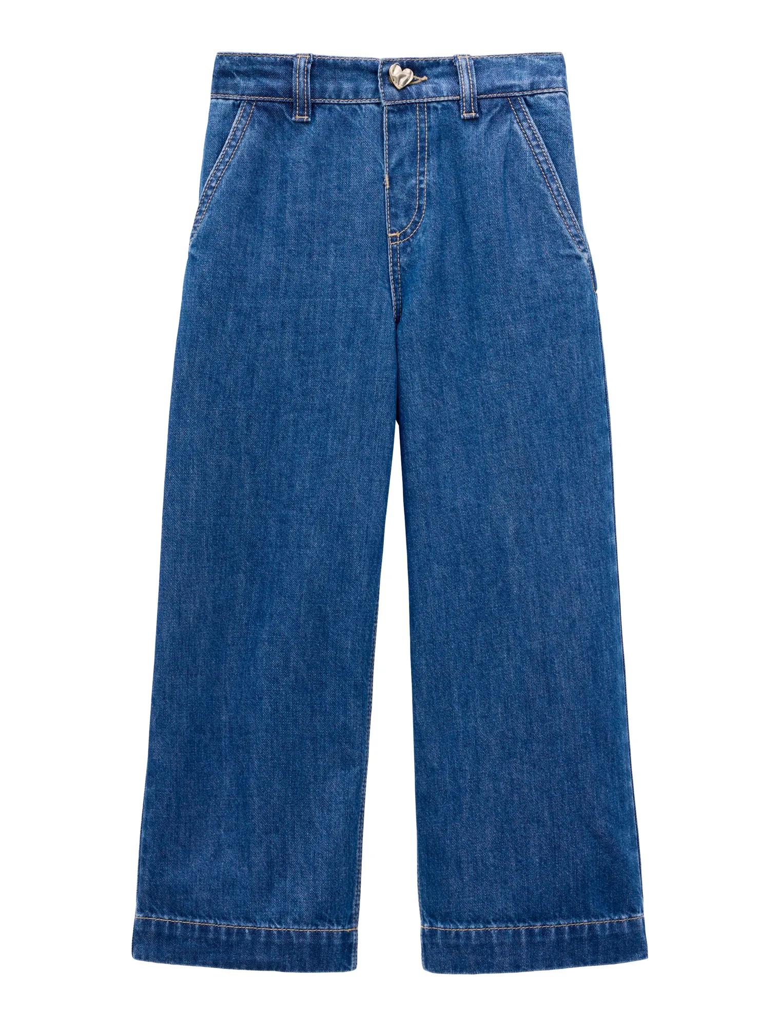 Gemma Girls Elasticated Jeans Classic Blue Wash