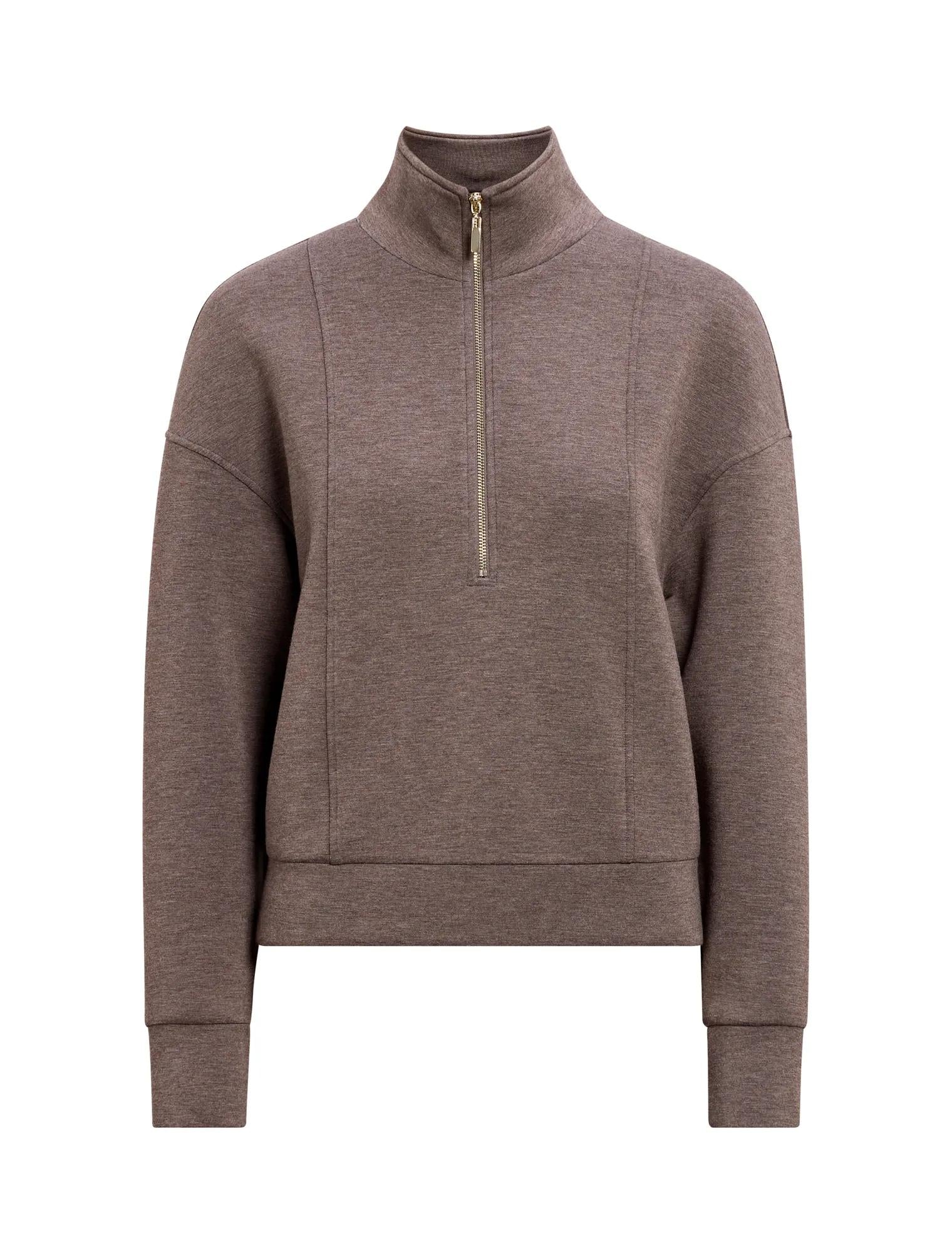 Heidi Seam Detail Lounge Jumper Mocha Marle_mannequin